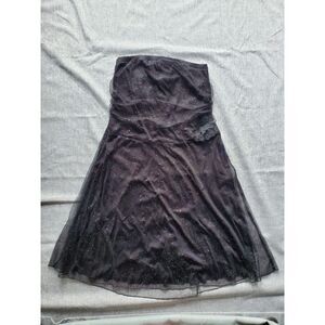 TORRID STYLE PRK-3422 STRAPLESS BLACK SPARKLE TULLE DRESS Nye